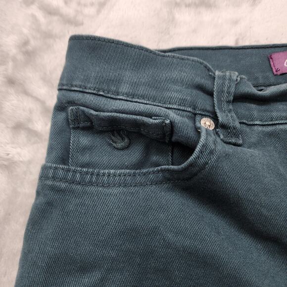 Gloria Vanderbilt Jeans Women 6 Green Amanda High Rise Tapered Leg Stretch Denim - Picture 2 of 15